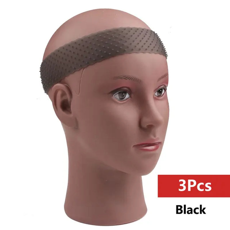 Non Slip Silicone Wig Grip Headband Transparent Black Brown Wig Band to Hold Wig Anti-Slip Wig Accessories for Daily Use