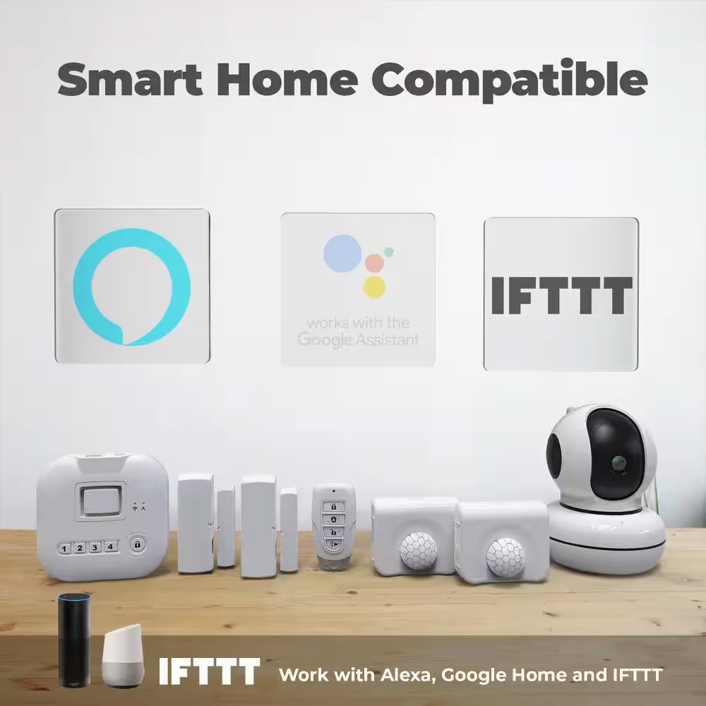 Wireless Alarm, Camera Deluxe Security System - Echo Alexa and IFTTT Compatible