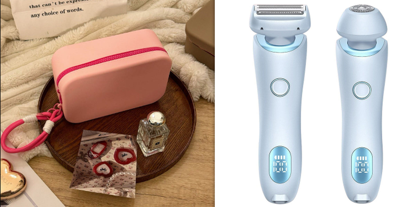 2 in 1 Hair Removal Epilator USB Rechargeable Trimmer Women Body Razor Face Leg Armpit Bikini Hand Pubic Shaver Hair Remover