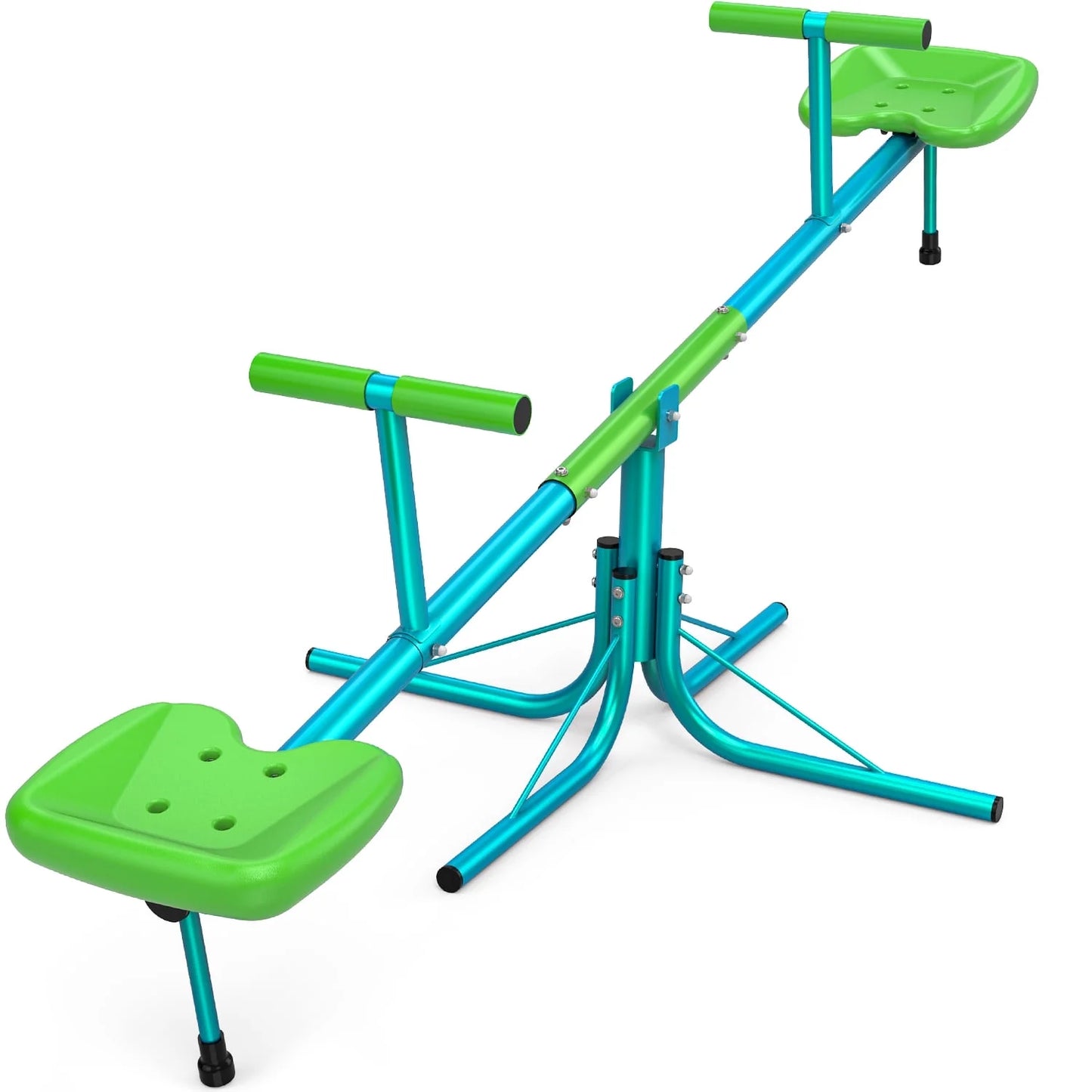 Kids Seesaw, Spinning Teeter Totter, 220Lbs Capacity Kids Outdoor Playground Equipment, Swiveling 360 Degrees Rotating for Kids 3-6