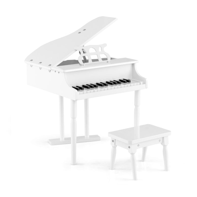 30-Key Kids Piano Keyboard Toy with Bench Piano Lid and Music Rack