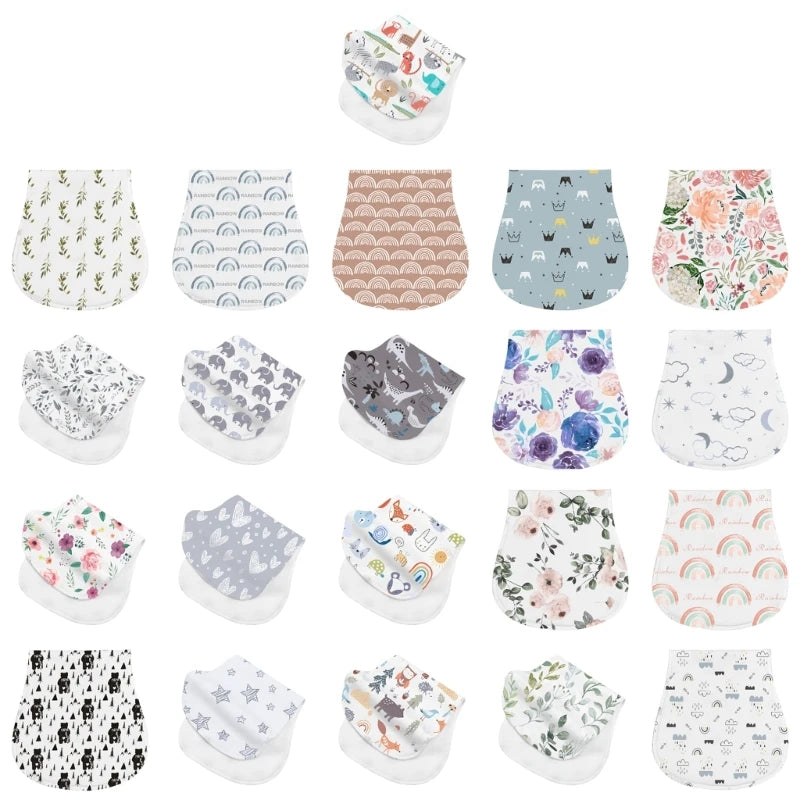 Baby Burp Cloths for Girls & Boys Cotton Absorbent 2 Layer Towel Burping Cloth Dropshipping