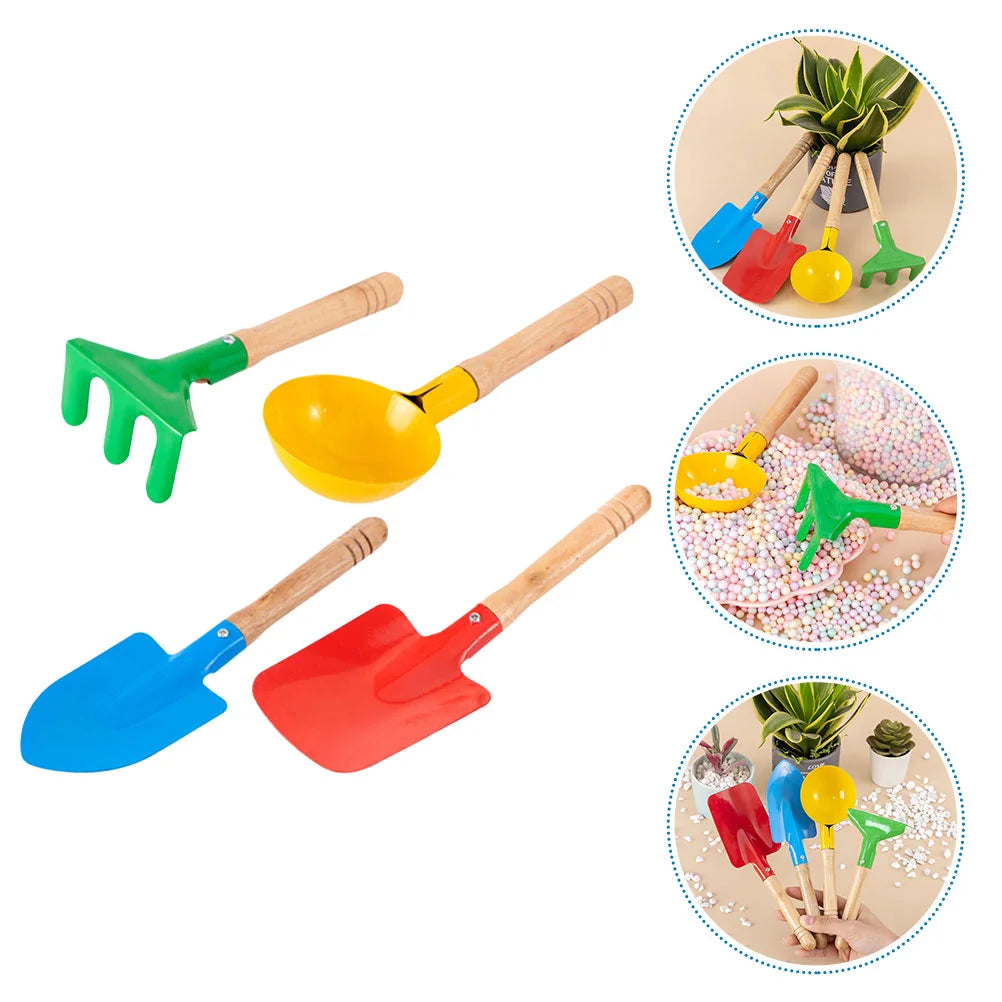 Beach Toy Set Sand Toy Small Gardening Tools Planting Children’S Playing with Kid Metal Childrens