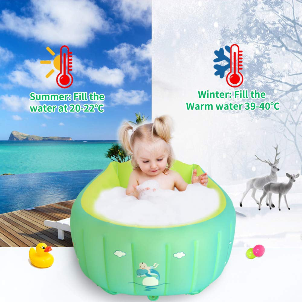 MEJOR Banera Inflable Para Bebes Infantil Viaje Cuenca Inflatable Baby Bathtub