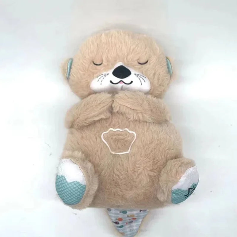 Breathing Otter Sleep and Playmate Otter Musical Stuffed Baby Plush Toy with Light Sound Newborn Sensory Comfortable Baby Gifts