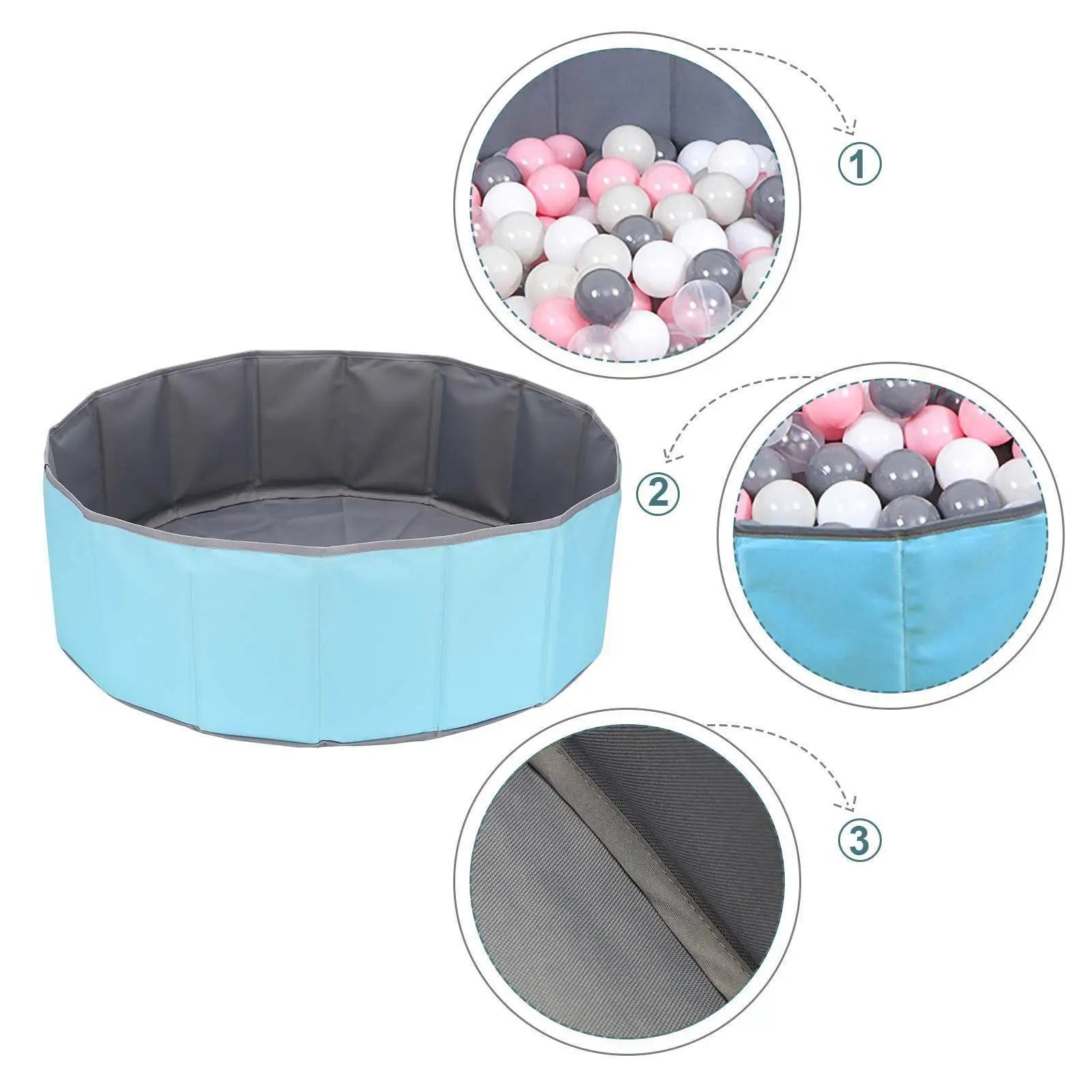 Folding Baby Toys Ball Pool Portable Baby House Ocean Indoor Outdoor Games Kids Playing House Room Decor Baby Birthday Gift