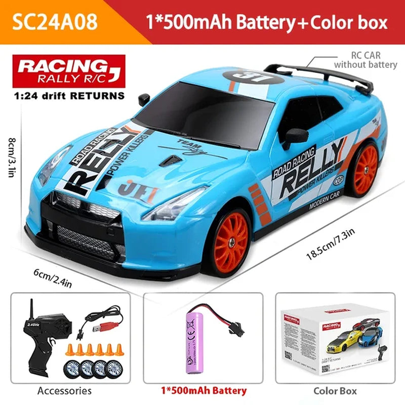 2.4G High Speed Drift Rc Car 4WD Toy Remote Control AE86 Model GTR Vehicle Car RC Racing Cars Toy for Children Christmas Gifts