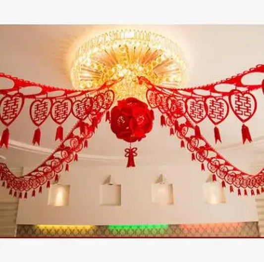 Traditional Wedding Lantern Decoration Set Love Wedding Artificial Marriage Room Decoration Chinese Style DIY Double Happiness