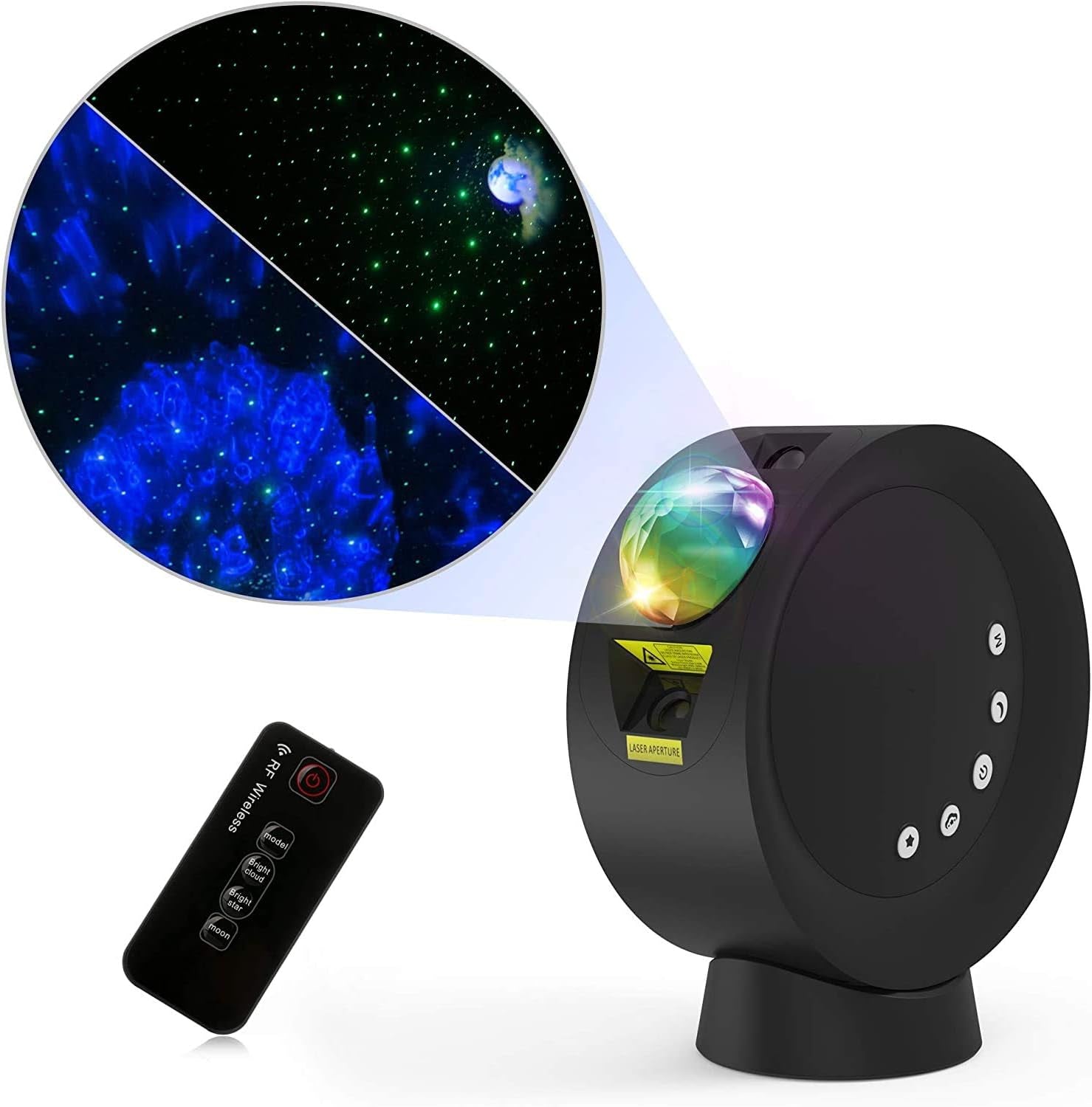 Star Projector, Galaxy Projector Night Light with 9 Lighting Modes, Remote Control, 4000Mah Battery up to 6H Working Time, 300°Adjustable, Dimmable Ambience Light for Kids Bedroom Home Decor Party